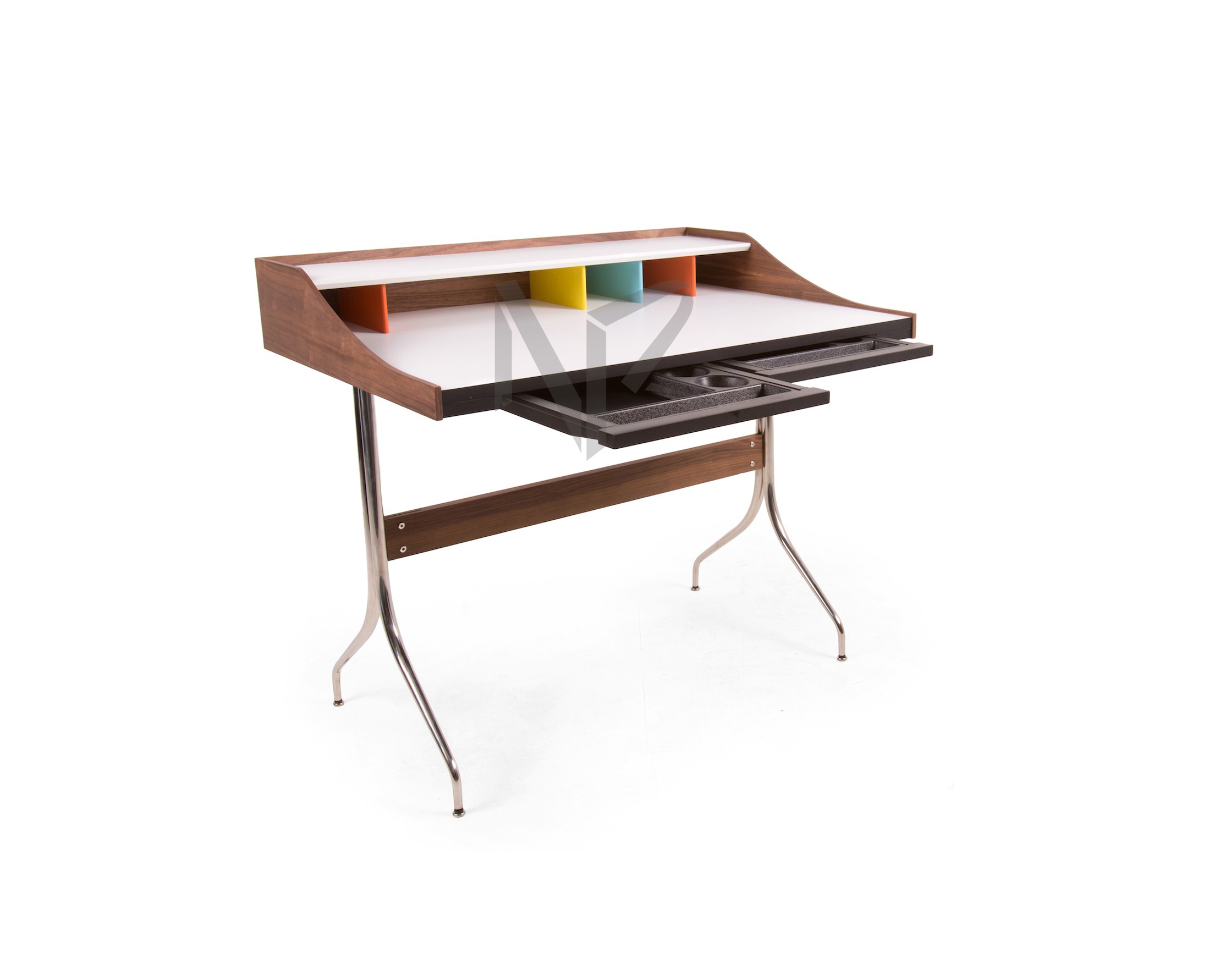 办公台|时尚大班台|办公家具|设计师家具|纳尔逊™Swag Leg办公桌